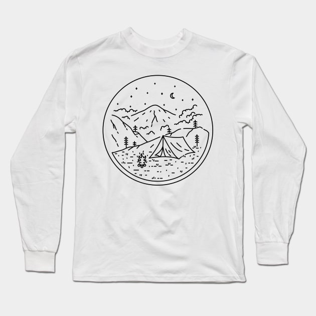 Mountain Explorer Long Sleeve T-Shirt by polkamdesign